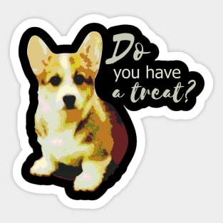 Vintage Puppy Corgi Sticker